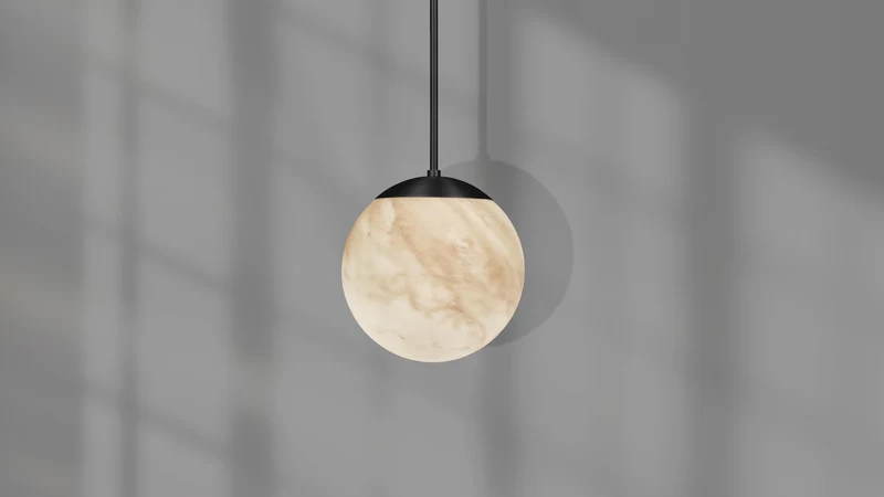 Hanglamp Globe Single - Marmer