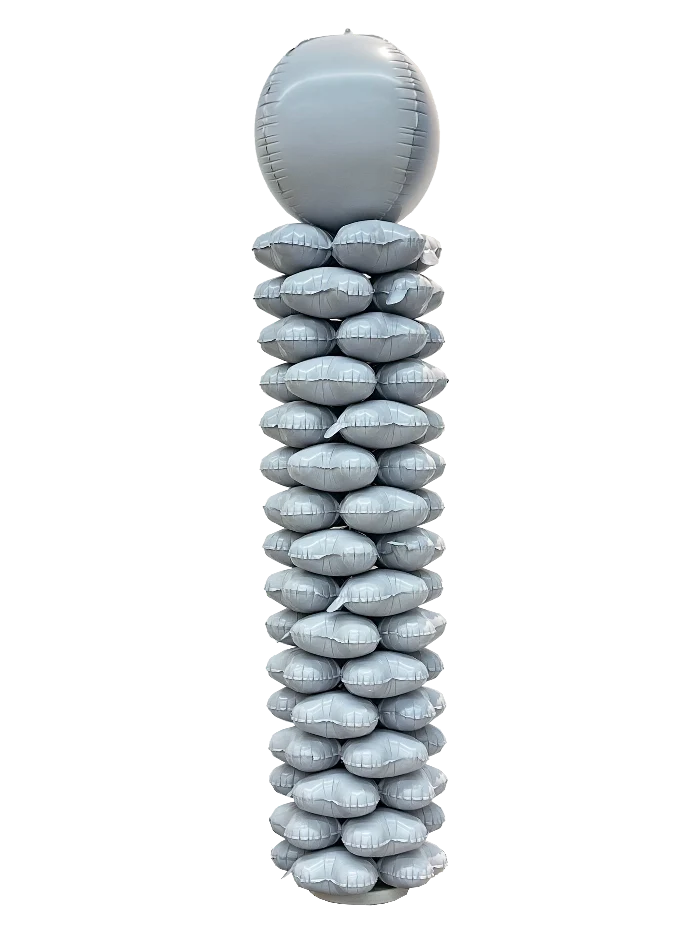 Folieballonnen pilaar wit - 160 cm