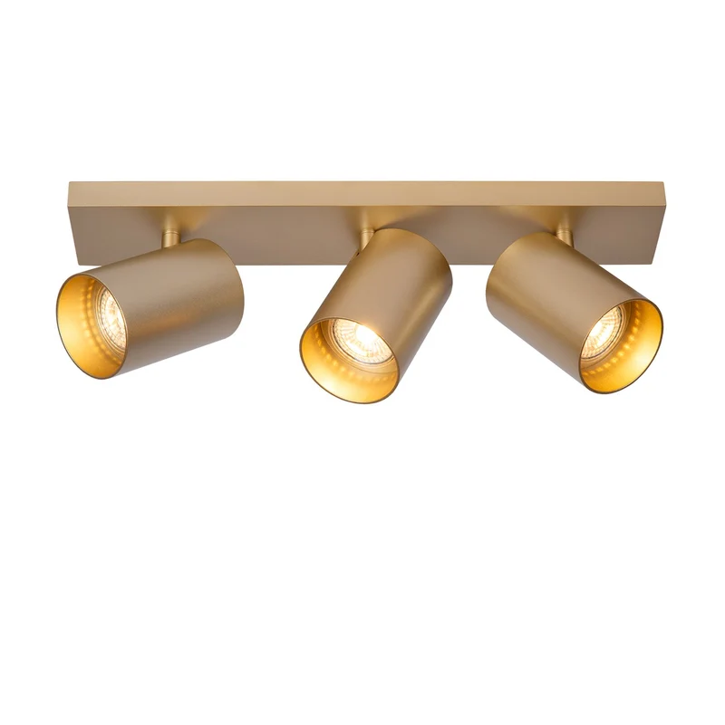 Atmooz plafondlamp Nuo 3 - goud - goud binnenin - 42 x 13 x H 12 cm - GU10