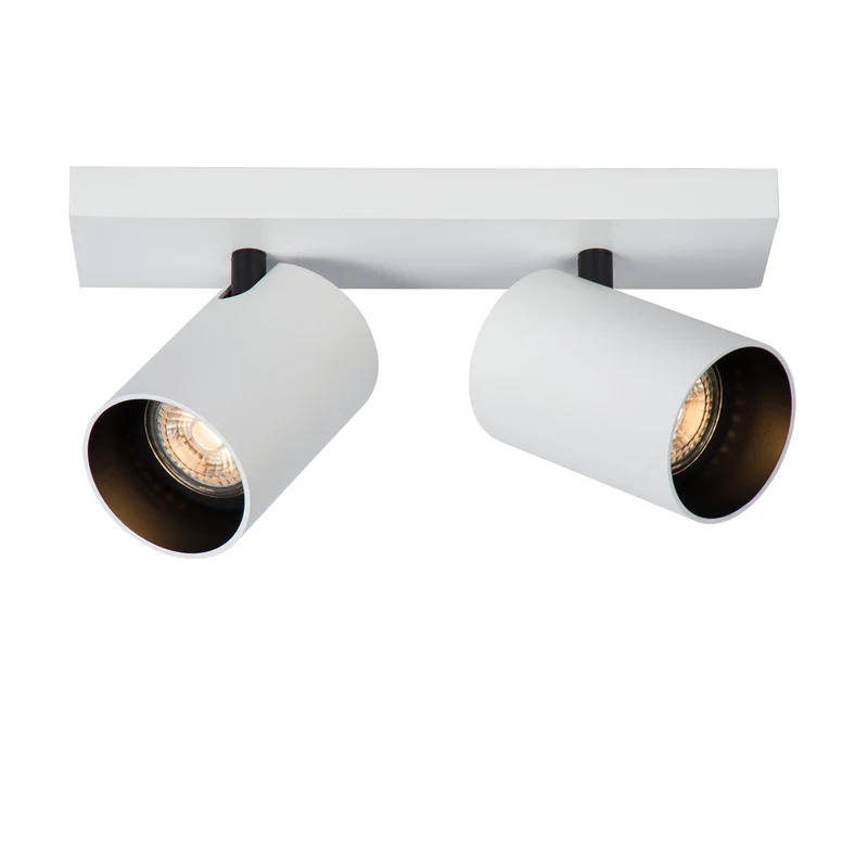 Atmooz plafondlamp Nuo 2 - wit-zwart binnenin - 28 x 13 x H 12 cm - GU10