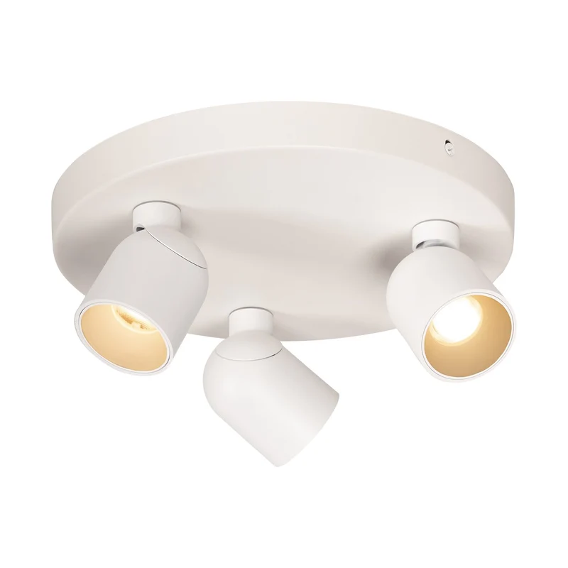 Atmooz plafondspot Nox 3 rond - wit - Ø 25 x H 2,5 cm - geïntegreerde led