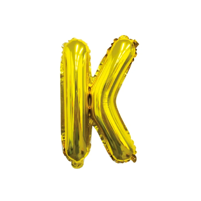 Folieballon Letter K Goud