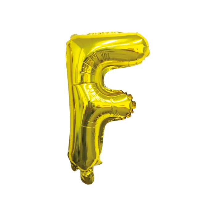 Folieballon Letter F Goud