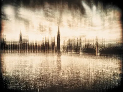 Foto Art - 'Grungy skyline'