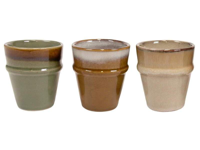 Mok Mistral rand Ø6x7cm 100ml 3 assortie