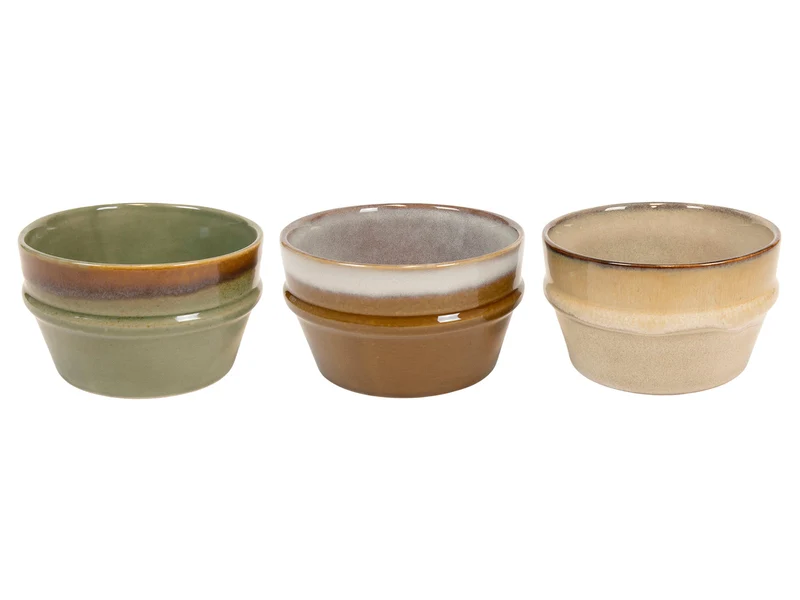 Schaaltje Mistral rand Ø12x7cm 3 assortie