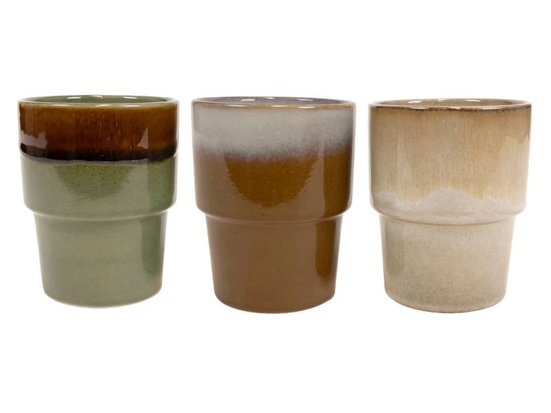 Mok Mistral stapelbaar Ø8.5x10,5cm 340ml 3 assortie