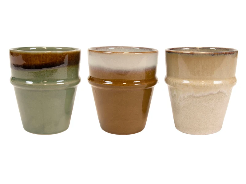 Mok Mistral rand Ø8,5x10cm 330ml 3 assortie