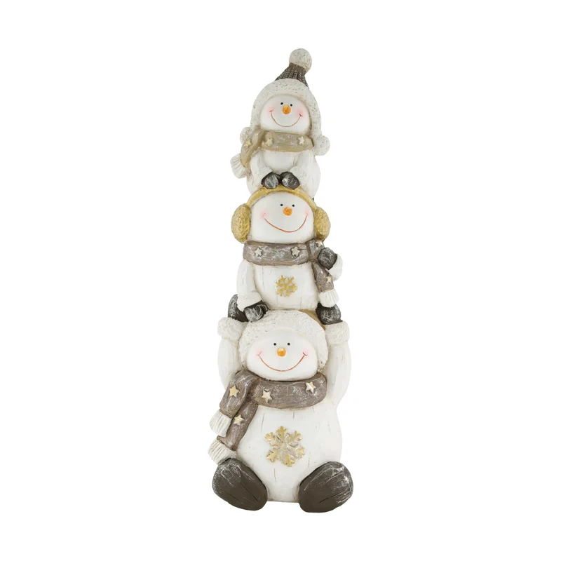 Figurine snowman magnesium 21x19.5x65cm