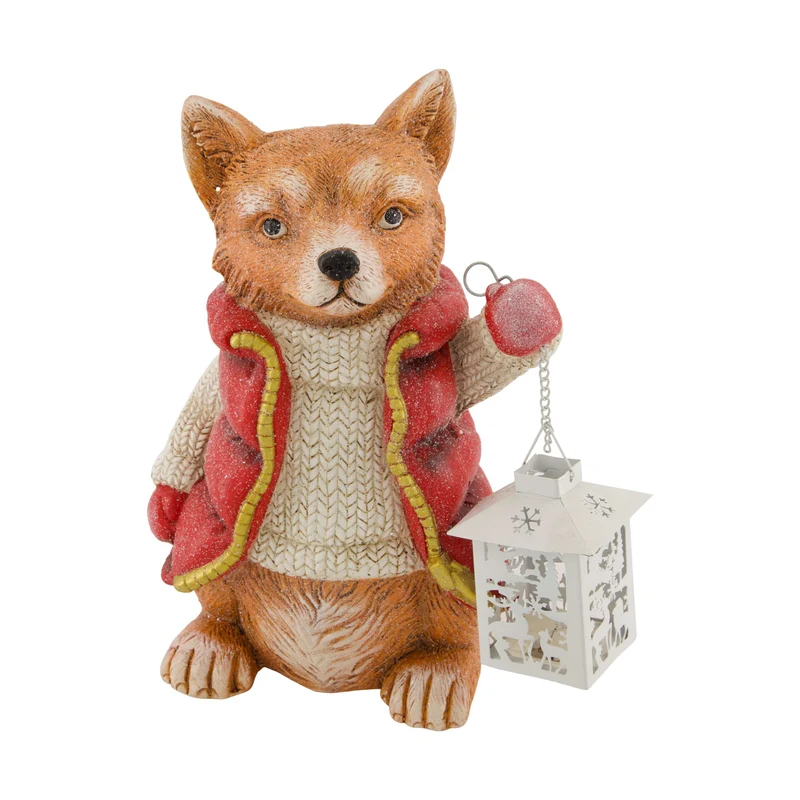 Figurine fox magnesium 23x22.5x34cm
