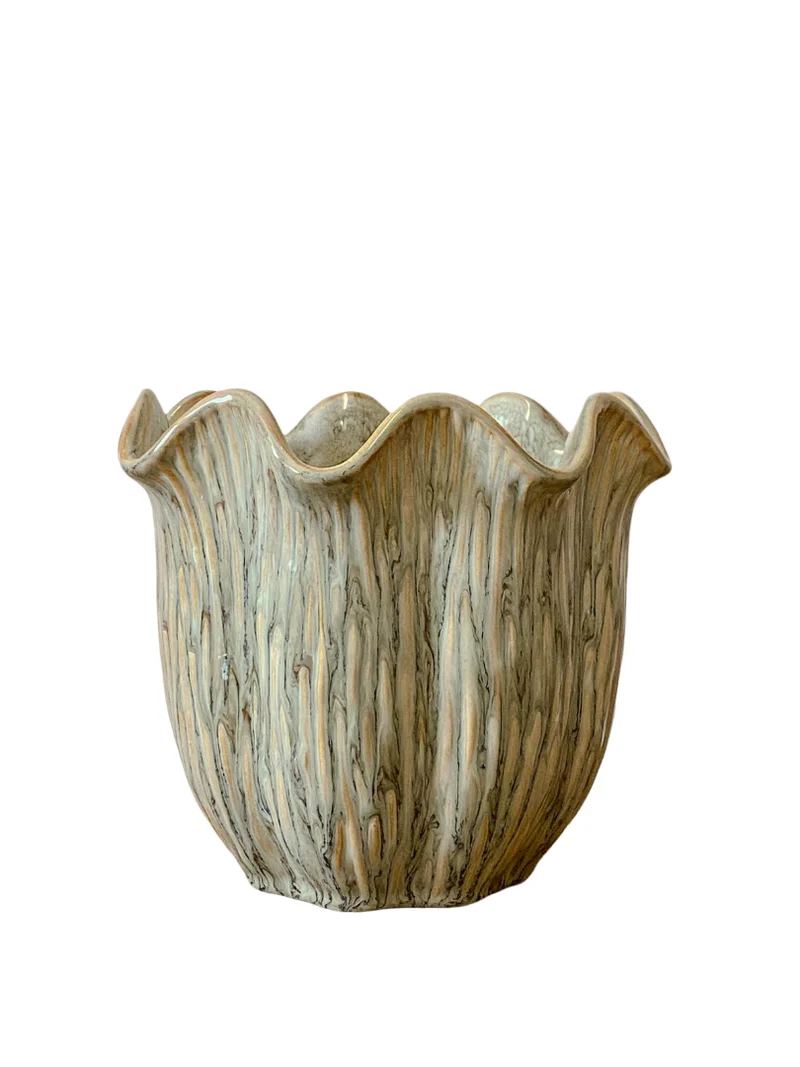 Pot ''Loire'' Keramiek D18,5 H16cm Bean Green