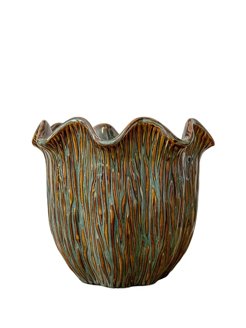 Pot ''Loire'' Keramiek D21 H18cm Dark Green