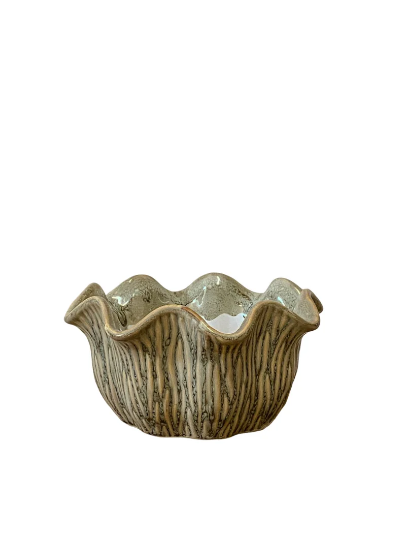Schaal ''Loire'' Keramiek D18 H9cm Bean Green