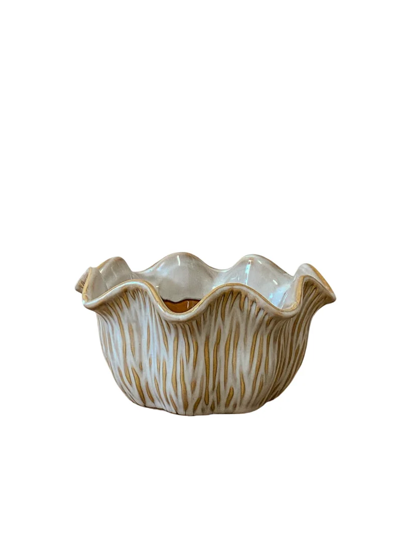 Schaal ''Loire'' Keramiek D18 H9cm Off-White