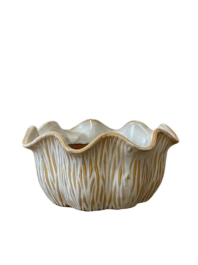 Schaal ''Loire'' Keramiek D22,5 H10cm Off-White