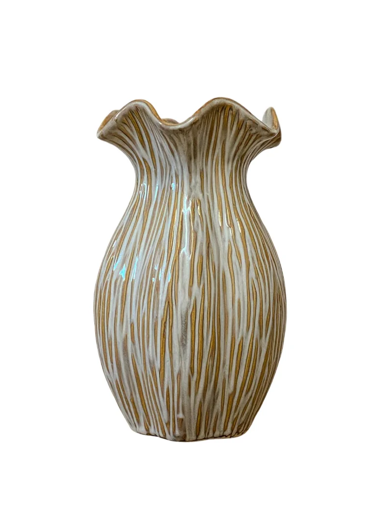 Vaas ''Loire'' Keramiek D15,5 H25cm Off-White