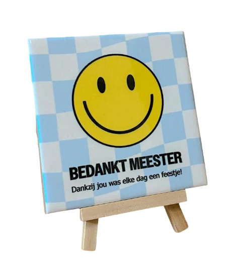 Tegeltje Bedankt meester - 11x11cm
