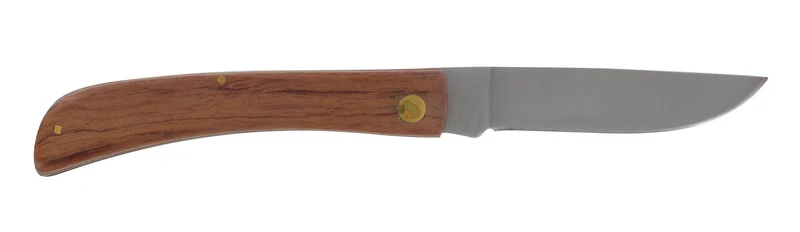 Zakmes 80 mm, RVS, hout