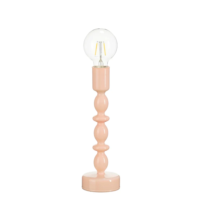 Oxford tafellamp led glas oud roze battery operated - h28xd9