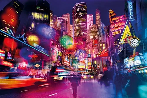 Foto Art - 'City lights, Big Apple'