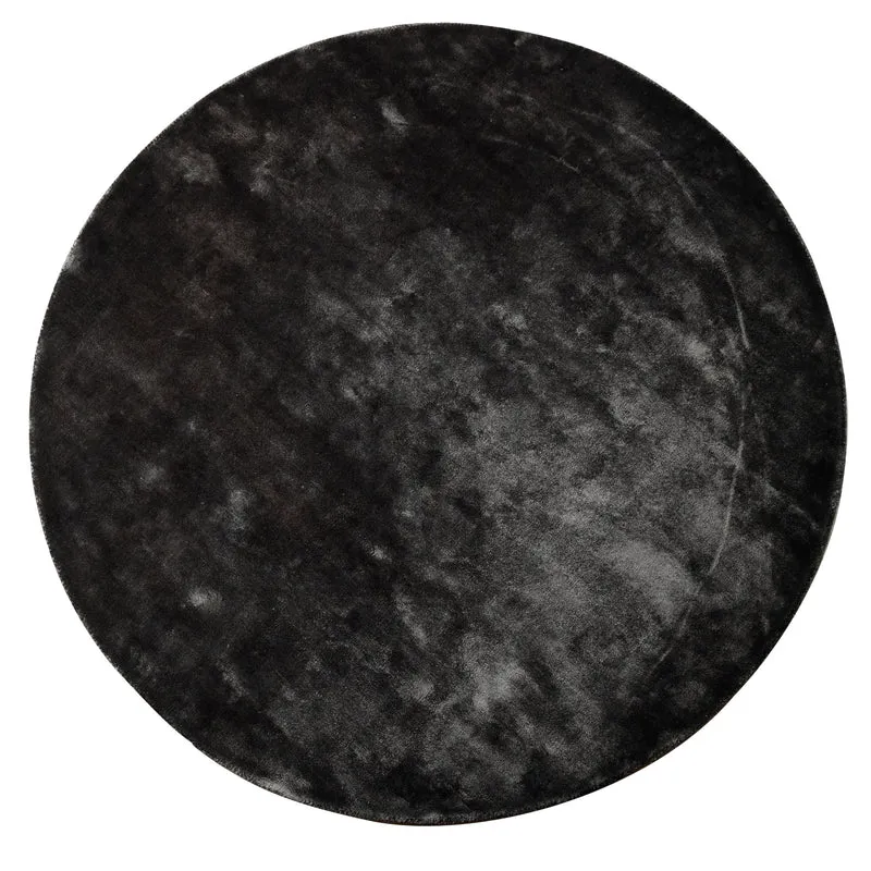 Vloerkleed Flavia - Zwart - Rond - S