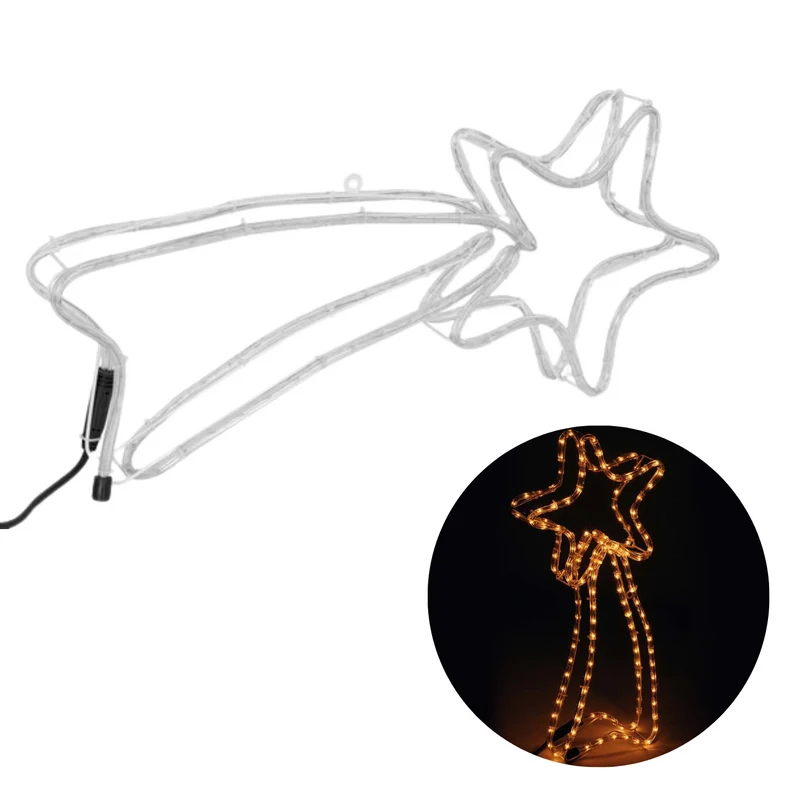 Cheqo® Lichtgevende Kerstster - Lichtslang - Kerstverlichting - Kerstfiguur - Slangverlichting - 62 cm
