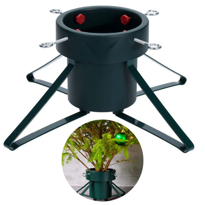 Cheqo® Kerstboomstandaard met Waterreservoir - Kerstboomvoet voor Bomen tot 2 Meter - Kerstboom Standaard - Kerstboom Voet - 1.8 Liter