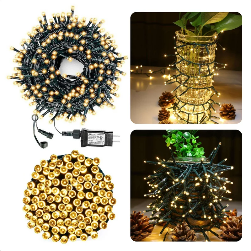 Cheqo® LED-verlichting 240 LED's - Kerstverlichting - Kerstboomverlichting - 18m - Warm Wit - IP44 - Binnen & Buiten