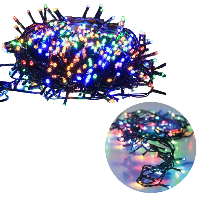 Cheqo® Kerstboomverlichting - Lichtsnoer - Kerstlampjes - Led Verlichting - Kerstverlichting voor Binnen en Buiten - 480 LED's - 36 Meter - Multicolor