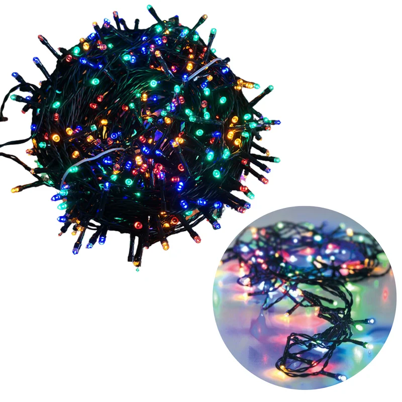 Cheqo® Kerstboomverlichting - Lichtsnoer - Kerstlampjes - Led Verlichting - Kerstverlichting voor Binnen en Buiten - 320 LED's - 24 Meter - Multicolor