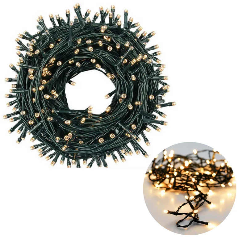 Cheqo® Kerstboomverlichting voor Binnen en Buiten - Kerstverlichting - Kerstdecoratie - Lichtsnoer - LED-Verlichting - 720 LED - 54 Meter - Extra Warm Wit