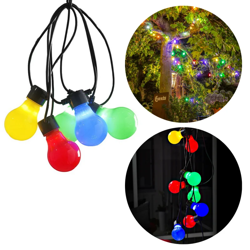 Cheqo® Multicolor Lichtsnoer - Sfeerverlichting - Lampjes Slinger - Lichtslinger Voor Binnen en Buiten - 80 LED - 14.50 Meter - Energiezuinig