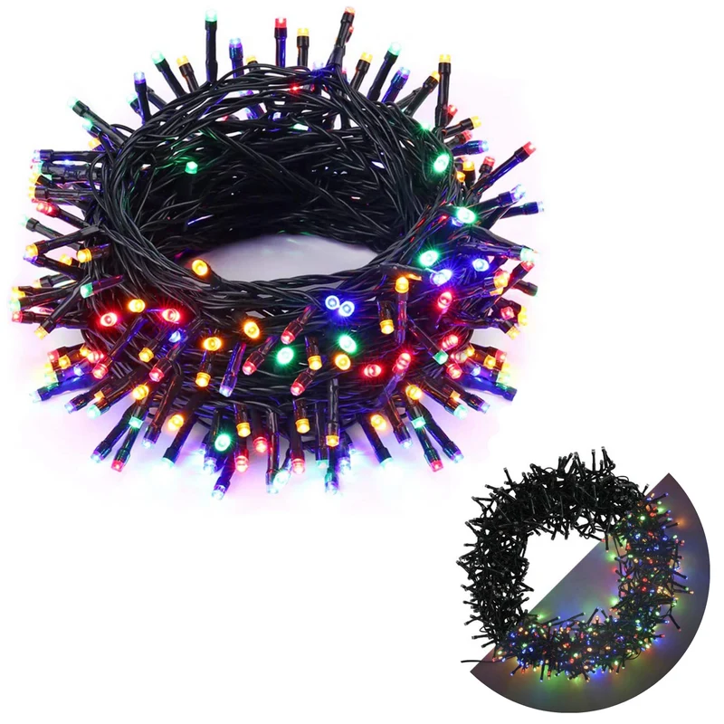 Cheqo® Kerstboomverlichting - Kerstlampjes - Led Verlichting - Kerstverlichting - 120 LED - 9 meter - Binnen en Buiten - Multicolor