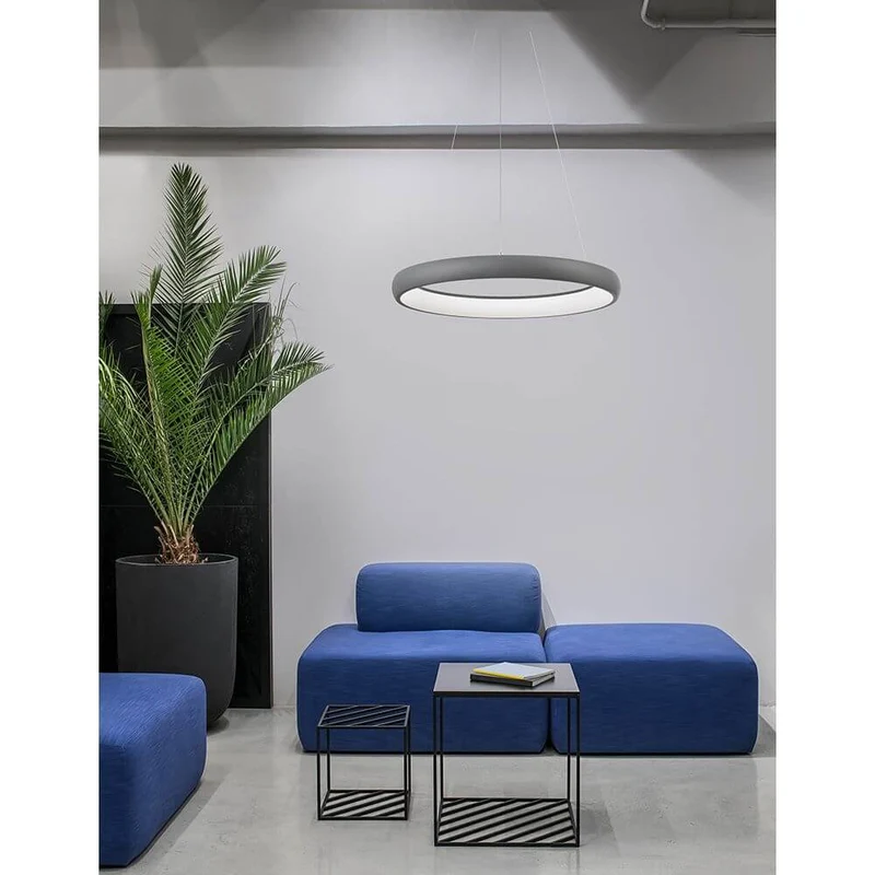 Albi LED Metall Hängeleuchte Grau