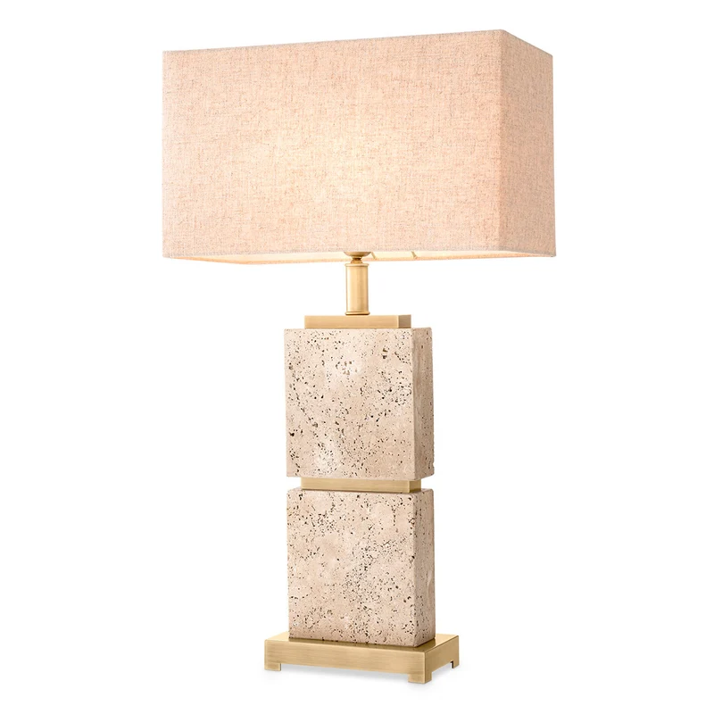 Tafellamp Newton - L - Travertine