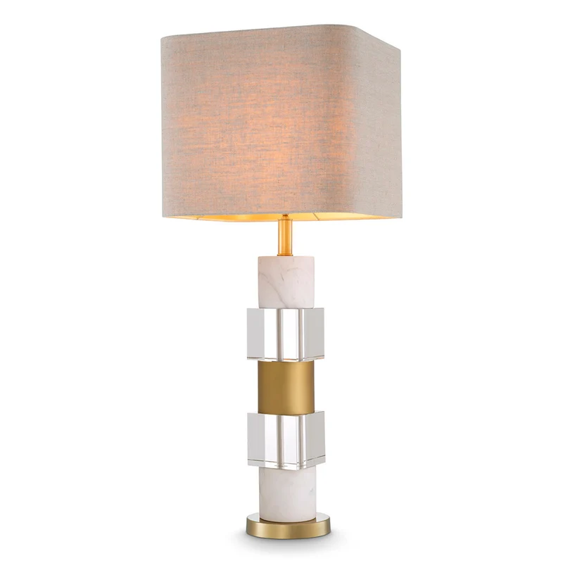 Tafellamp Cullingham - Wit marmer