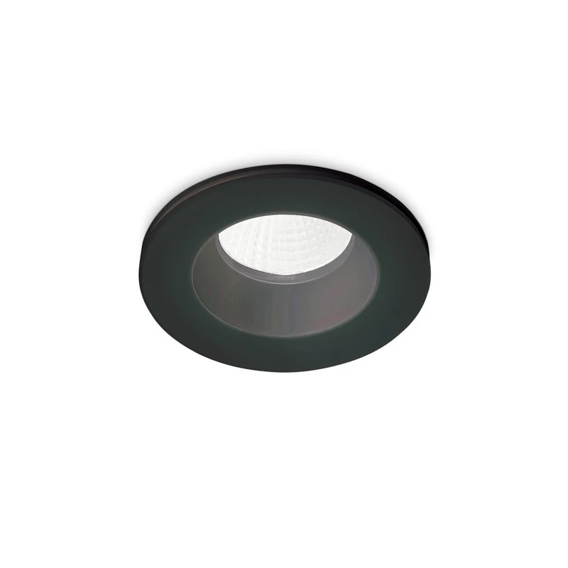 Ronde Inbouwspot Zwart IP65, 3000K, 8W