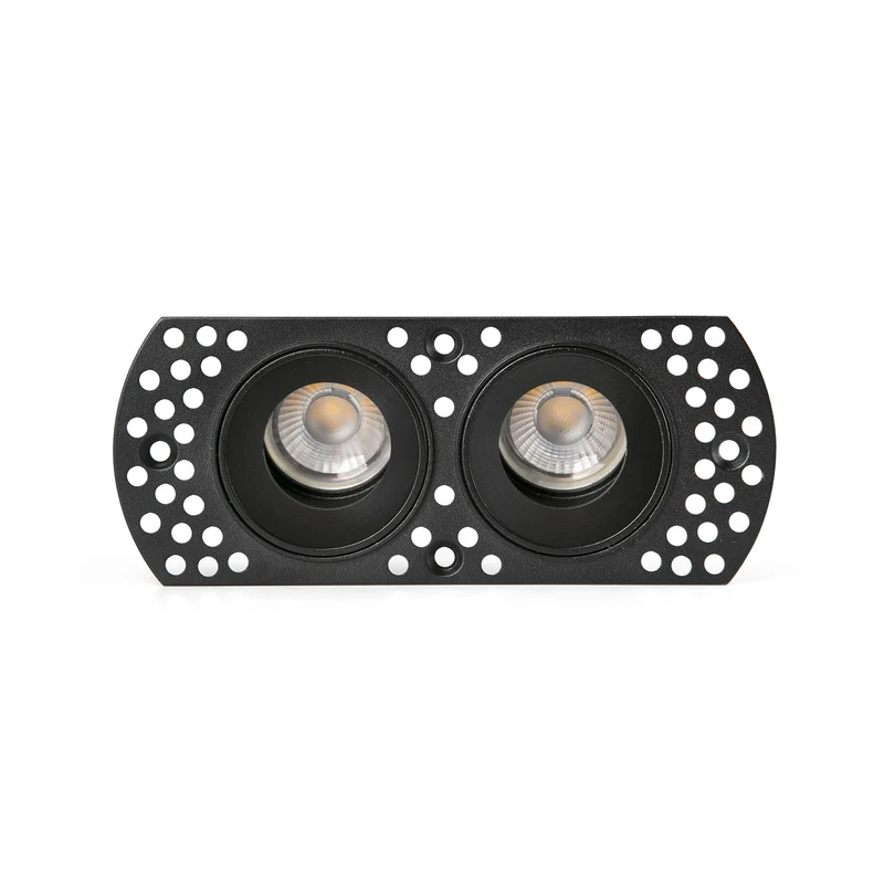 Faro Flic Flic Trimless Verstelbare Dubbele Inbouwspot Zwart MR11 GU10
