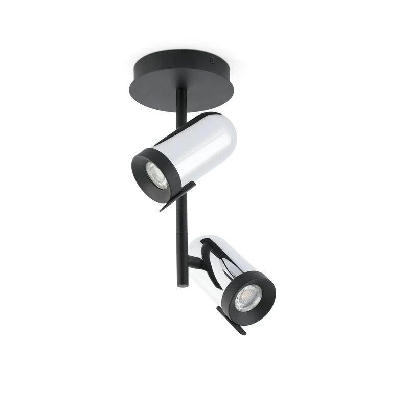 Faro Orleans - 2 Licht Spot Chroom, Zwart, GU10