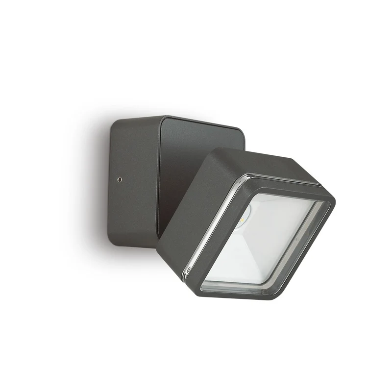 Ideal Lux OMEGA Vierkante enkele spot Antraciet IP54 4000K