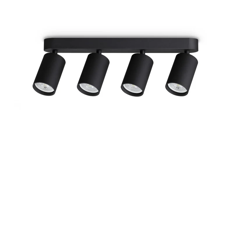 Ideal Lux DYNAMITE Plafondspotbalk zwart 4x GU10