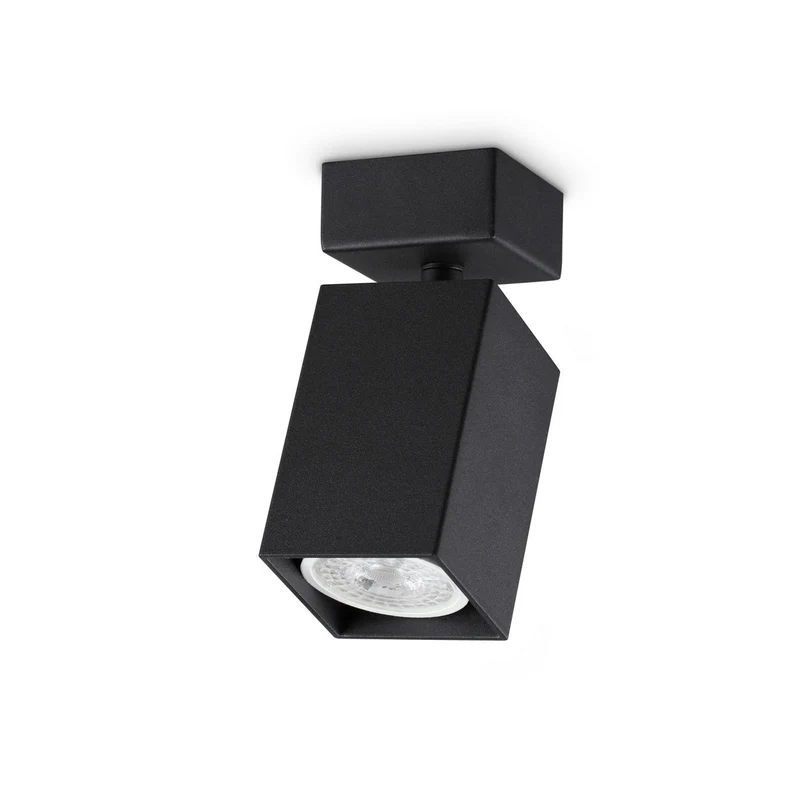Ideal Lux DYNAMITE Vierkante enkele spot, zwart, 1x GU10