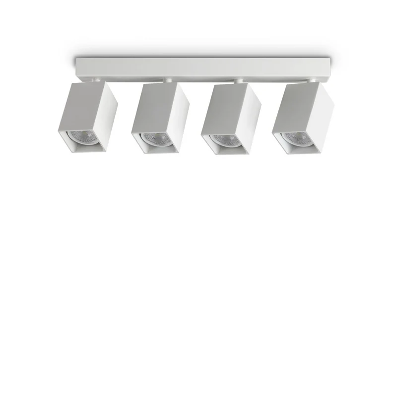 Ideal Lux DYNAMITE Vierkante plafondspotbalk wit 4x GU10