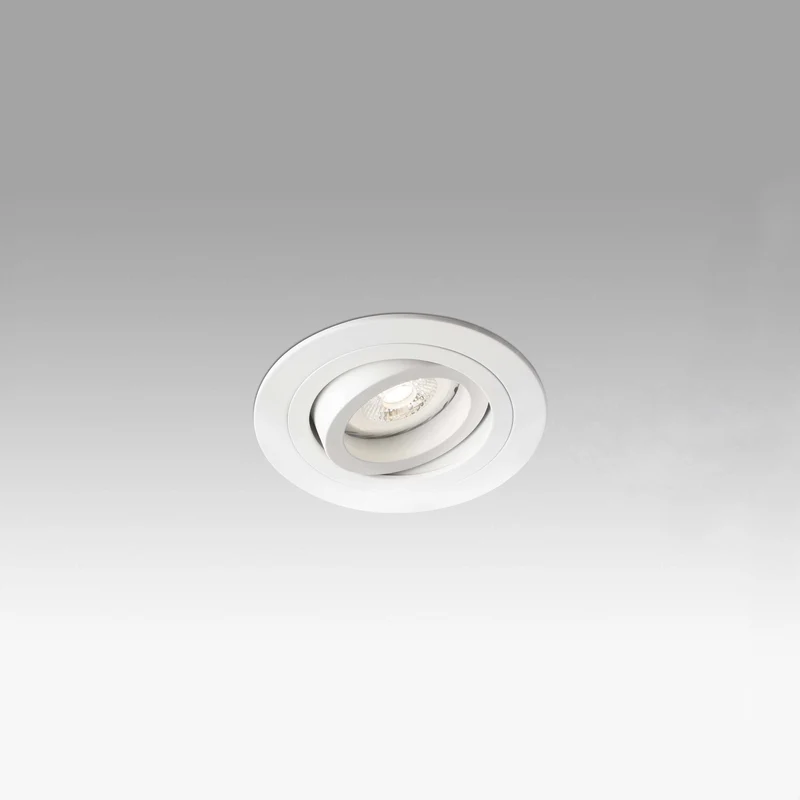 Faro Rad - 1 Licht Ronde kantelbare inbouwspot wit, GU10