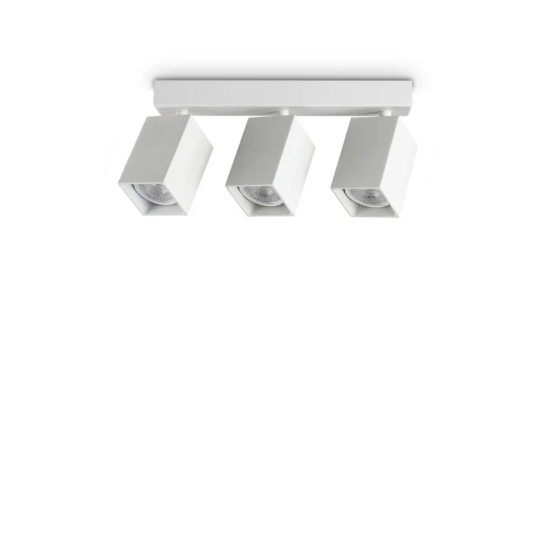 Ideal Lux DYNAMITE Vierkante plafondspotbalk wit 3x GU10