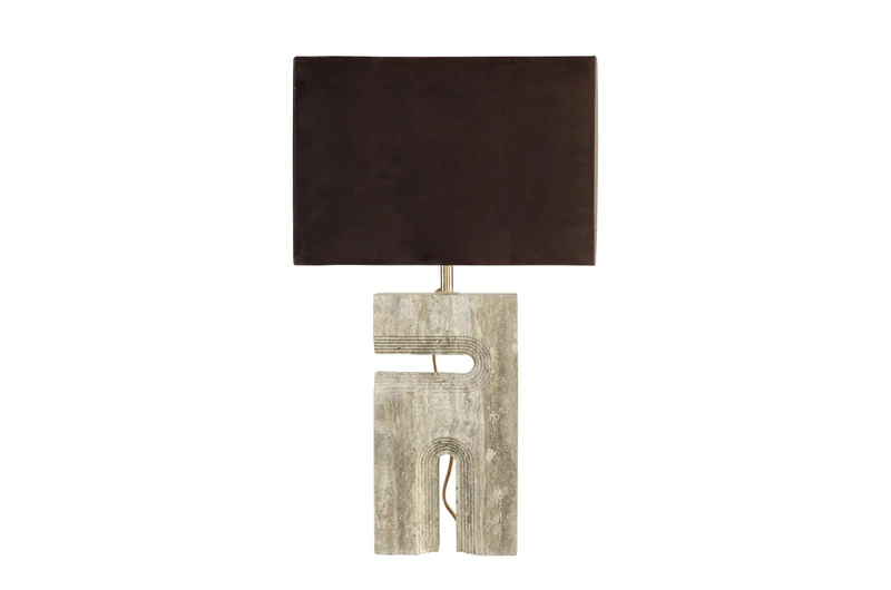 Tafellamp Reso Two - Grey Travertine - Shade 23