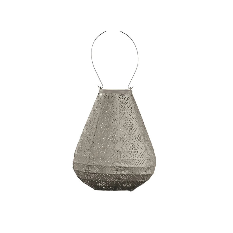 Lumiz solar lampion – topaze tulip – 20 cm – taupe
