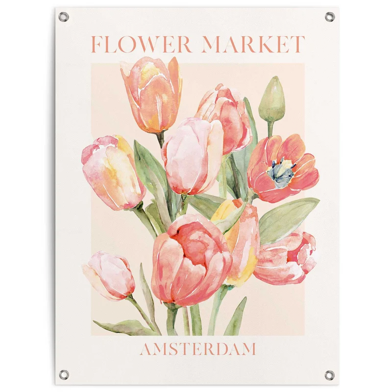 Reinders tuinposter Tulpen uit Amsterdam - 80x60cm