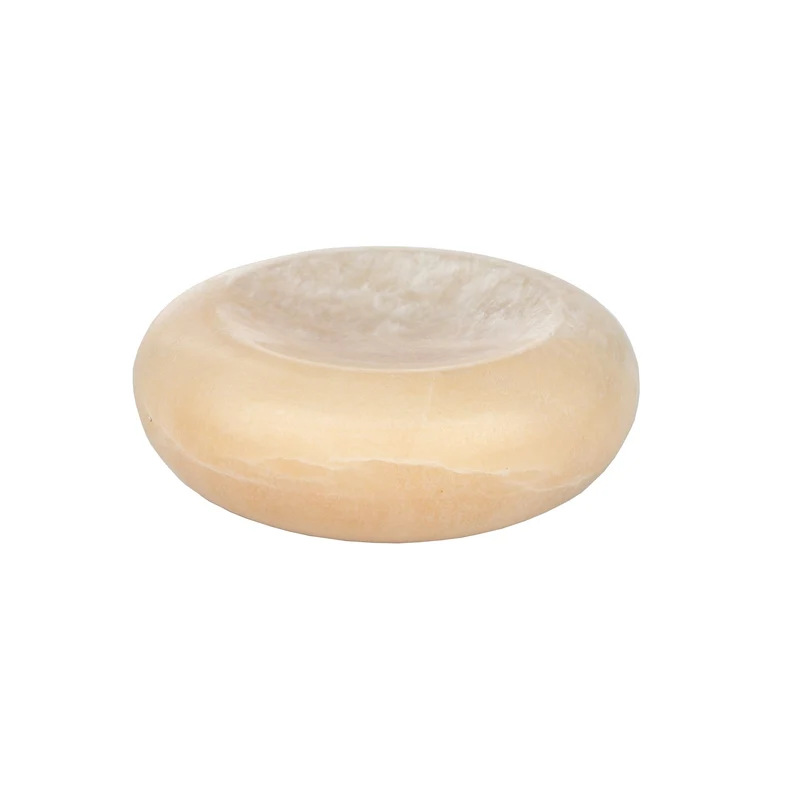 Dutchbone Onno Tray/ Decoratie schaal Onyx Natuursteen - Geel