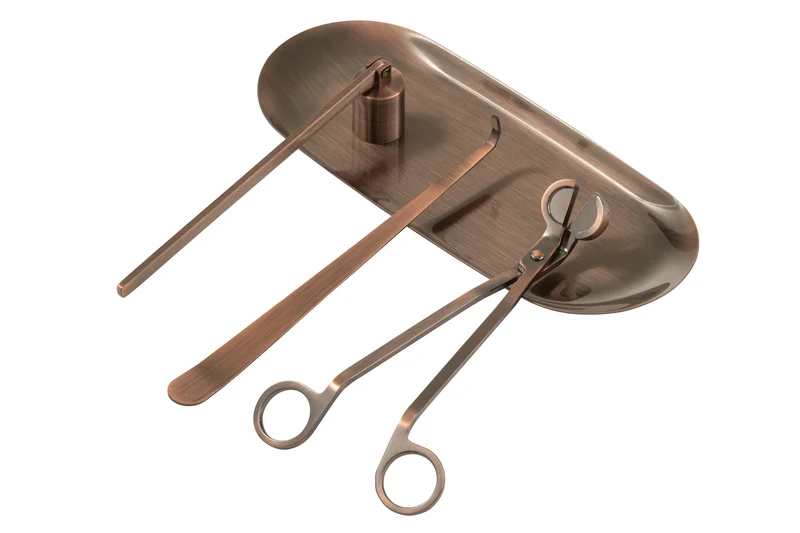 J-Line kaarsendief Candle Kit - ijzer - koper